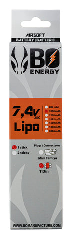 1 STICK BATTERIE LIPO 2S 7.4V 1000MAH 25C