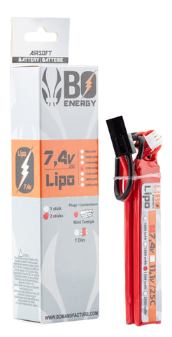 2 STICKS BATTERIE LIPO 2S 7.4V 1300MAH 25C
