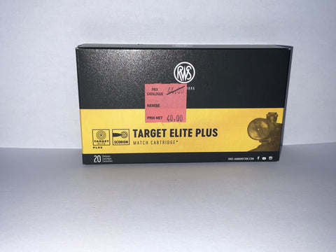 RWS TARGET ELITE PLUS .308 WIN 10.9G /168GR BTE DE 20