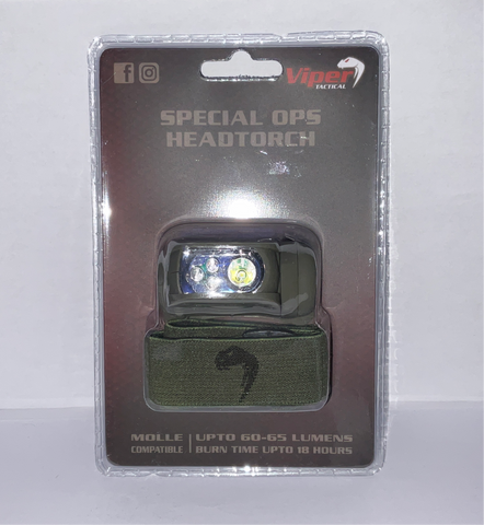 LAMPE FRONTALE SPÉCIALE OPS VIPER-VERT MAT