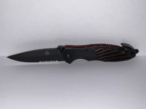 COUTEAU PUMA-TEC NOIR/ROUGE 11CM