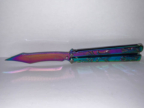 COUTEAU PAPILLON THIRD DRAGON ARC-EN-CIEL 13CM INOX