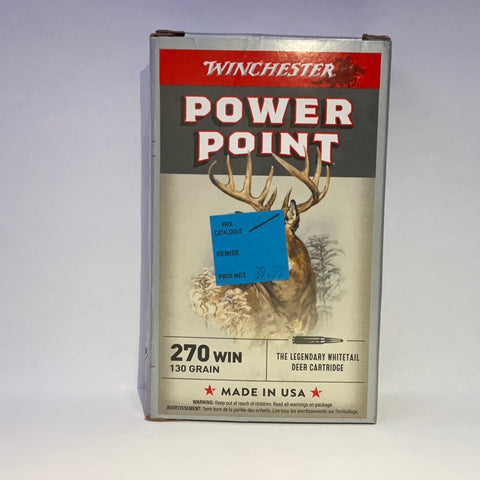 BALLES 270WIN SUPER X POWER POINT 130GR X20