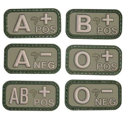PATCH PVC GROUPE SANGUIN VERT VIPER A+