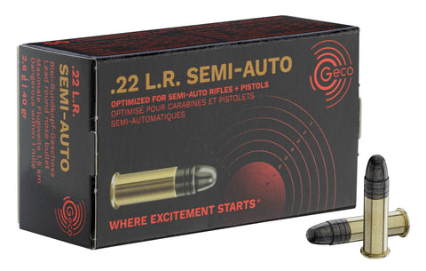 CARTOUCHES .22 LR GECO SEMI-AUTO