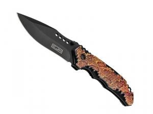COUTEAU CJH ABS DECOR VIPERE 12CM INOX NOIR