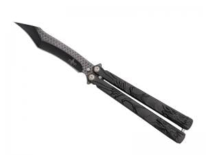 COUTEAU PAPILLON THIRD DRAGON 13CM TOUT NOIR