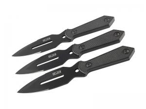 JEU 3 COUTEAUX LANCER HERBERTZ ABS NOIR + ETUI