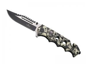 COUTEAU THIRD TETE DE MORT 11,5CM INOX