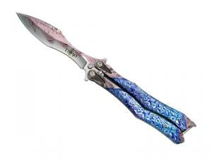 COUTEAU PAPILLON THIRD 3D MARINE 13,5CM INOX