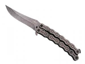 COUTEAU PAPILLON THIRD CHAINE 13,5CM INOX STONEWASHED