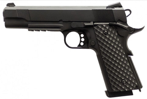 RÉPLIQUE GBB 1911 MEU RAIL RAVEN FULL METAL GAZ NOIR 1,0J